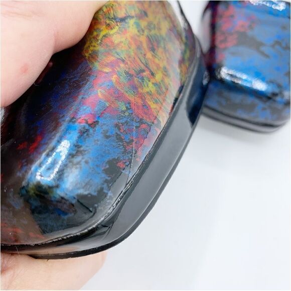 Jessica Simpson Retro Colorful Splatter Pattern Platform Stiletto Heels Sz 8 - Picture 4 of 14